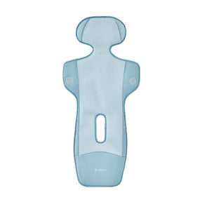 Blue baby cooling mat cover on a white background