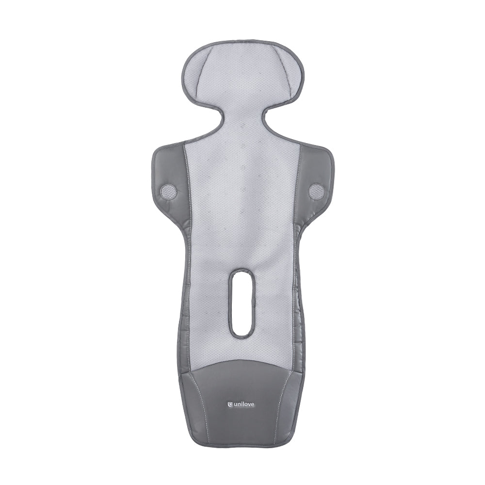 Gray cooling mattress on a white background