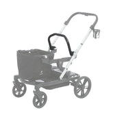 Black stroller accessory ride on bar with a stand for the baby