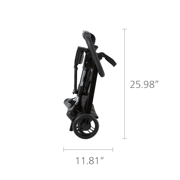 frame stroller folded size